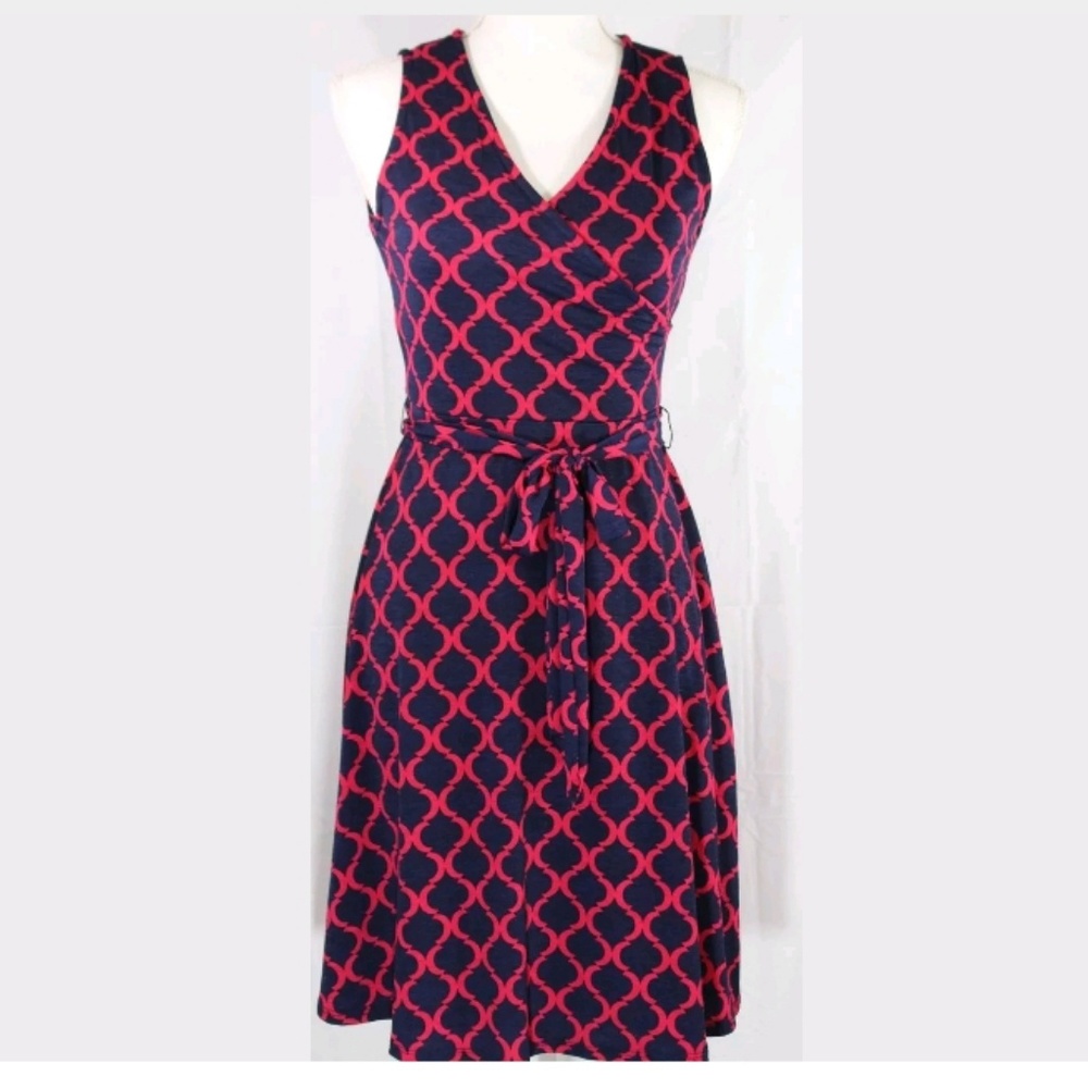 Stitch Fix 41Hawthorn red and navy geometric print